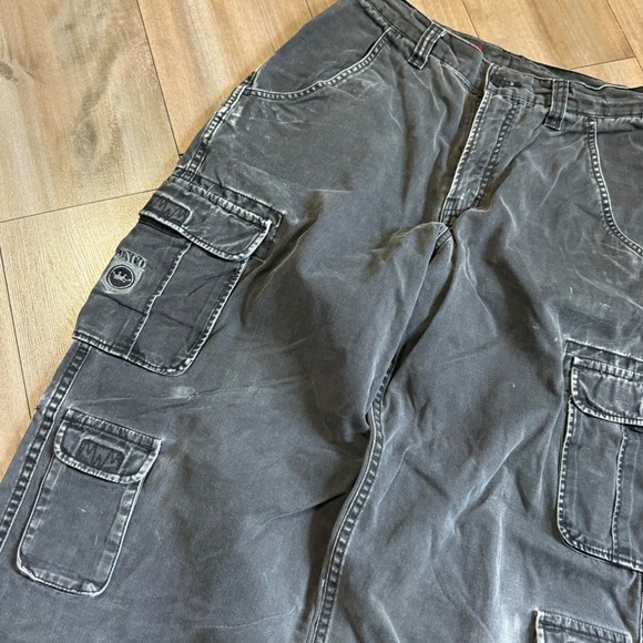 JNCO Commando Army Twill Cargo Pants Mens 32x30 Black Baggy Wide Leg M-1365TA - Picture 4 of 15